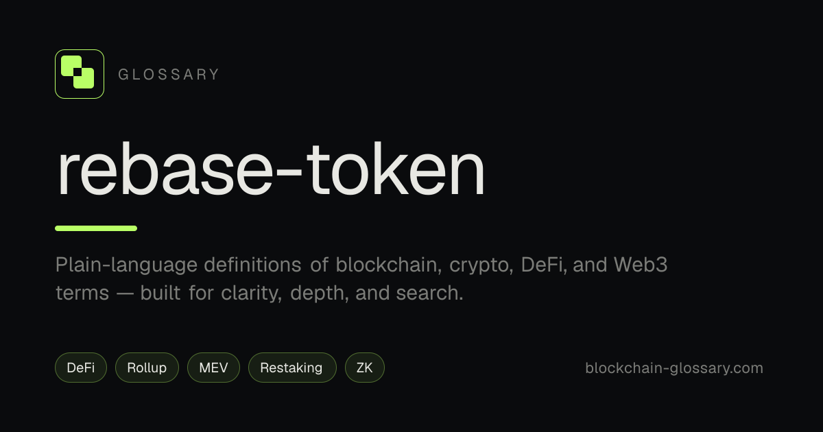 Rebase Token | Blockchain Glossary
